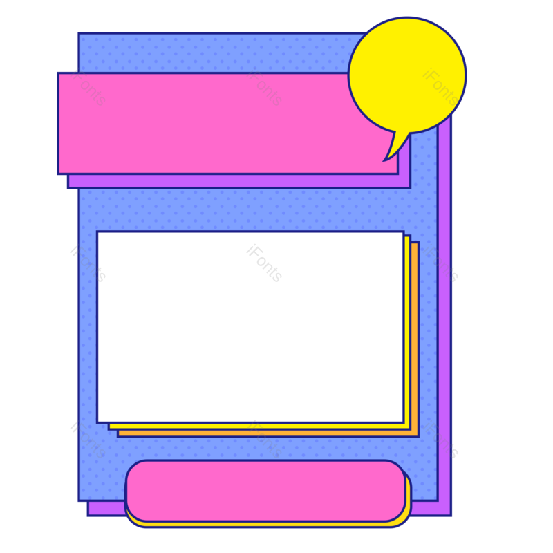 边框图片,卡通元素,对话框PNG,简约边框免抠素材